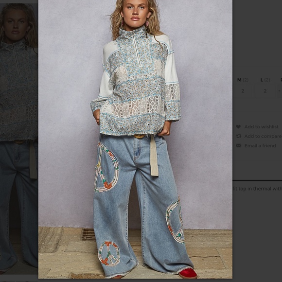 POL “ Auckland” POL Quarter Zip Mixed Fabric Top - Picture 5 of 5